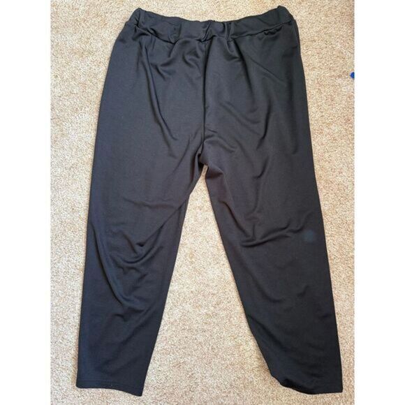 Shein Classic Black Elastic Waist Pleated Dress Pants Comfortable Size 2XL - Picture 2 of 3